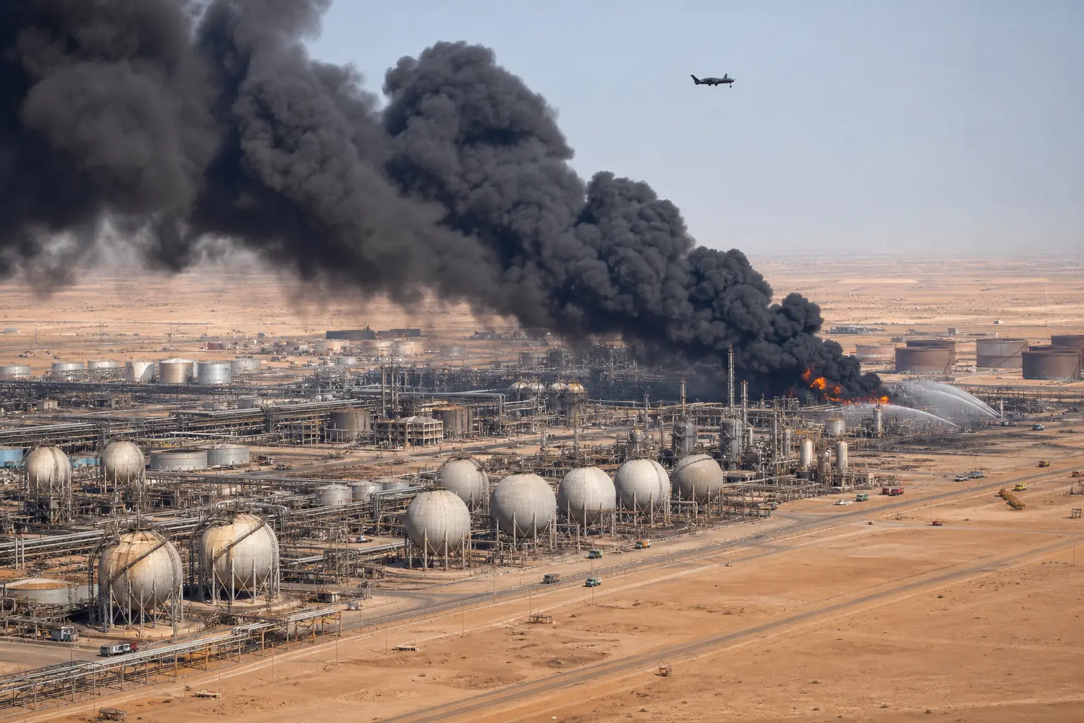 Drone strike sparks massive fire at Saudi Aramco Abqaiq facility