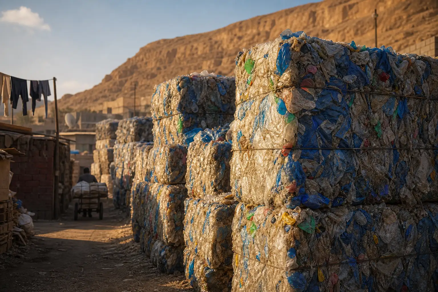 Egypt Manshiyet Nasser plastic recyclers profit from Iran war