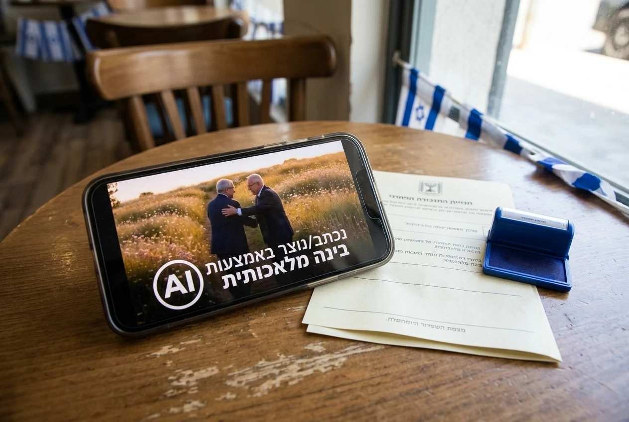 Israel AI election deepfake labeling rules ballot phone