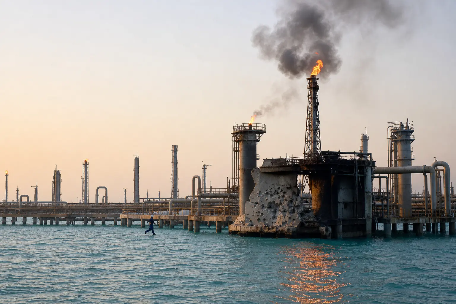 Israel full force warning Iran missile strikes Kuwait desalination