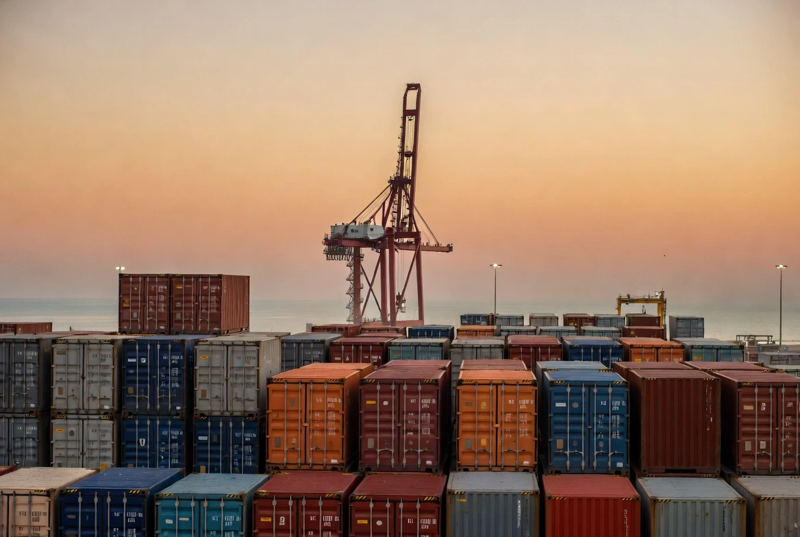 Jordan industrial exports shipping at Aqaba port
