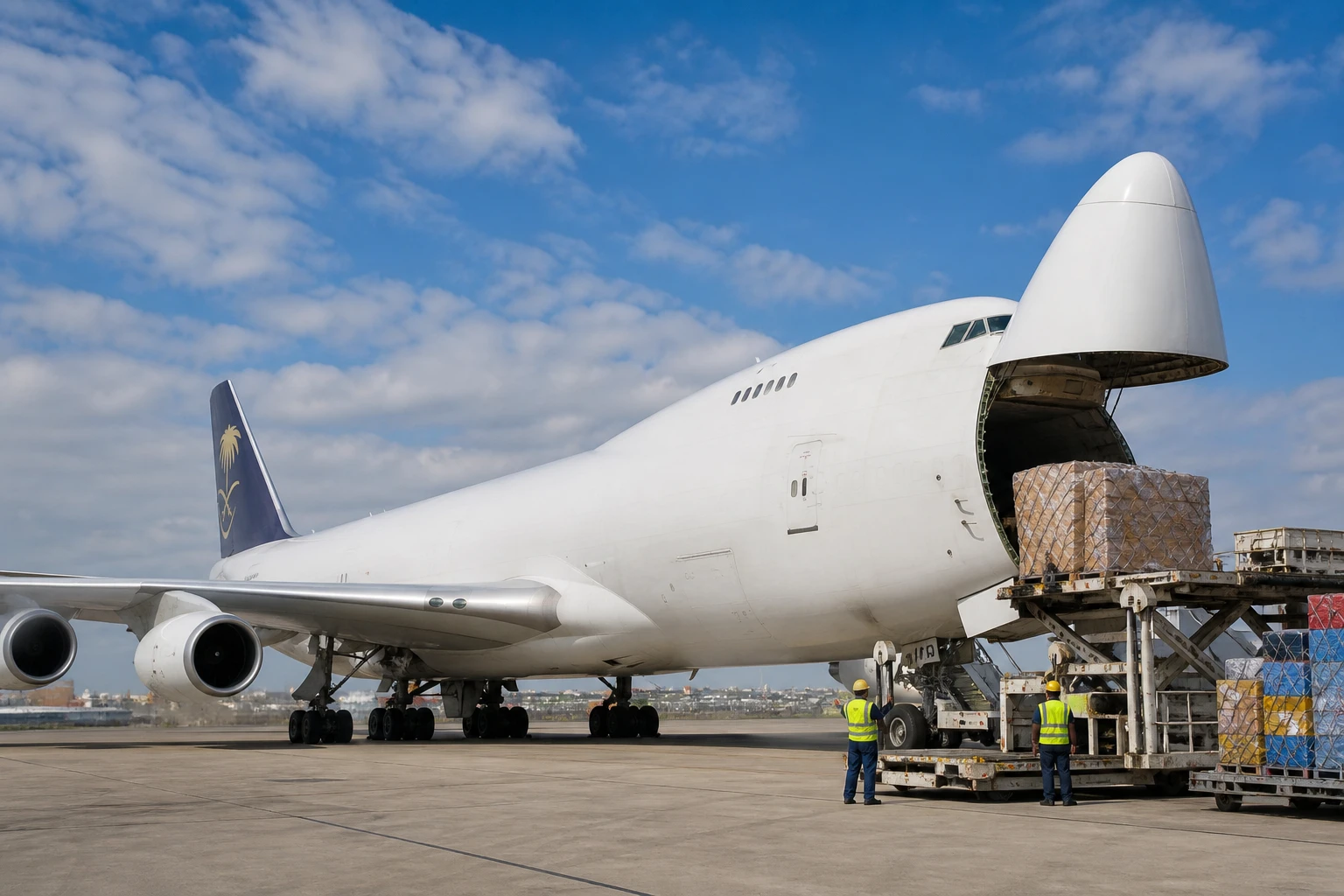 Saudia Cargo 747 freighter Riyadh Melbourne cargo route launch