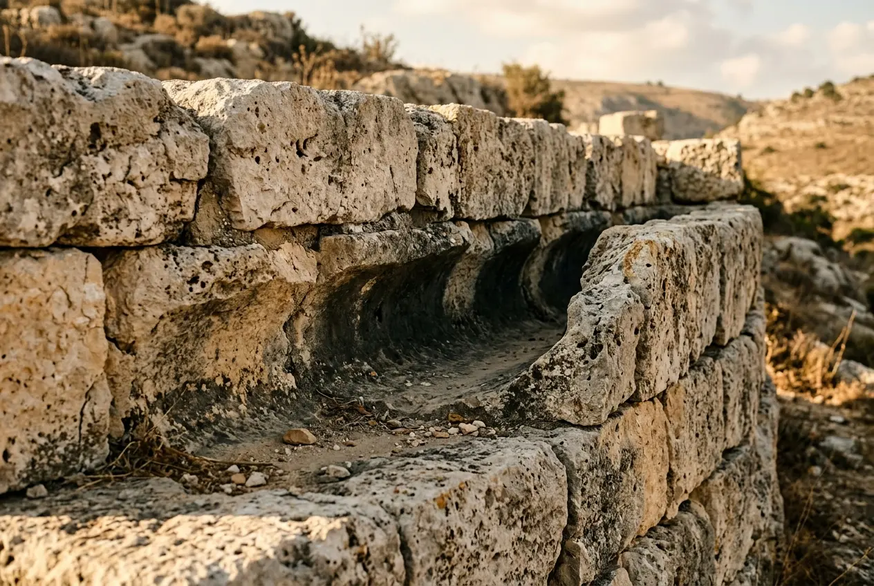 Stone channel of the ancient Lower Aqueduct to Jerusalem