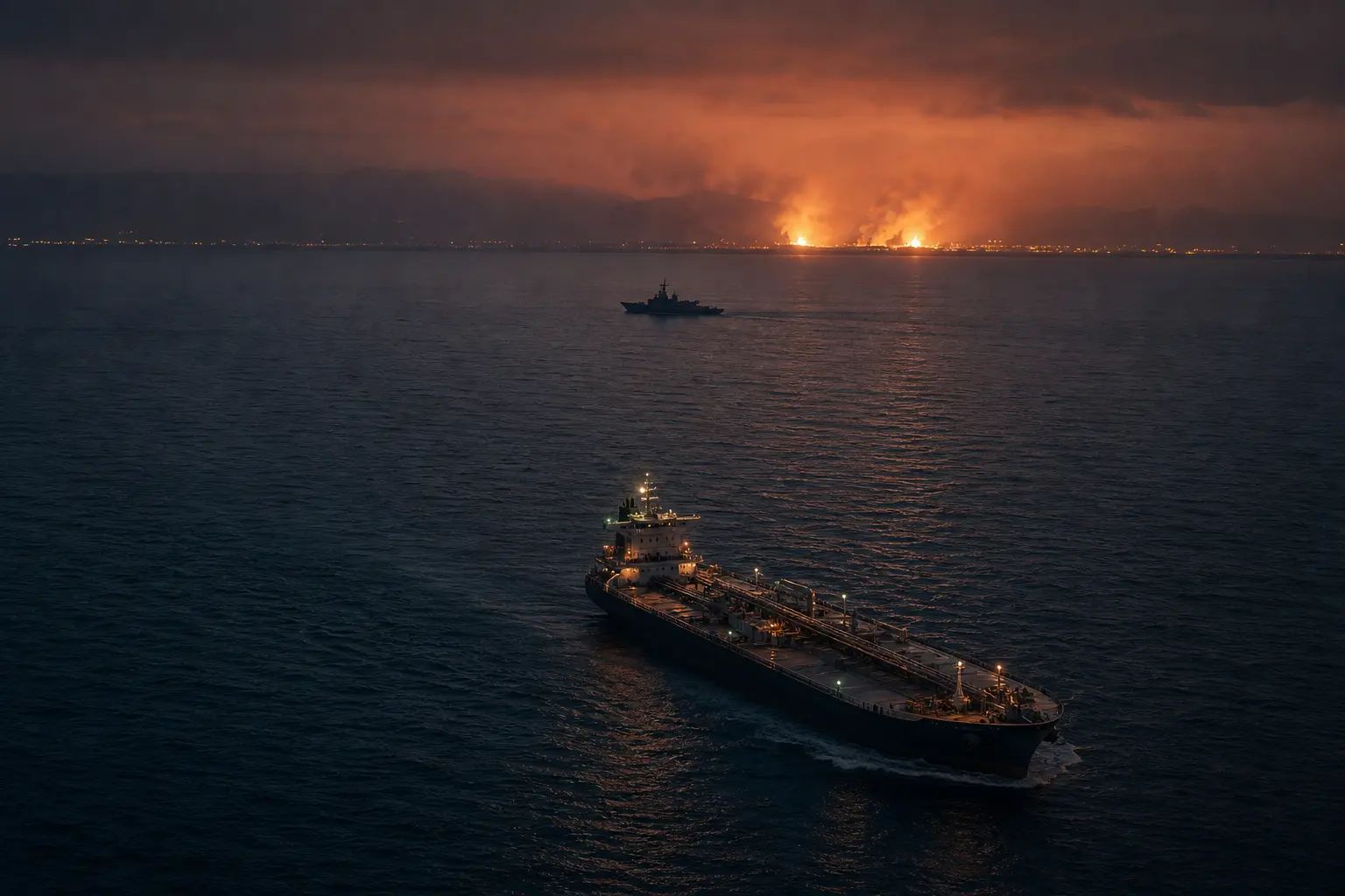 Strait of Hormuz Iran US war oil tanker traffic collapse
