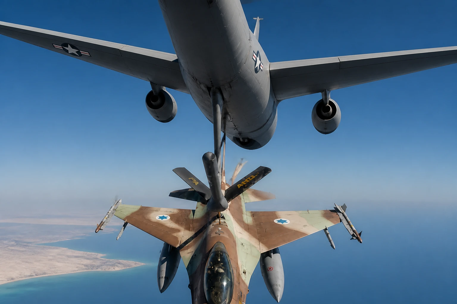 US refueling tankers airborne over Middle East after Iran missile attack