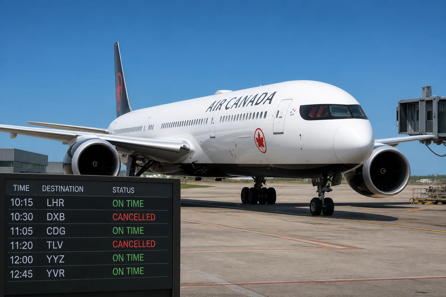 Air Canada delays Dubai Tel Aviv flights until January 2027