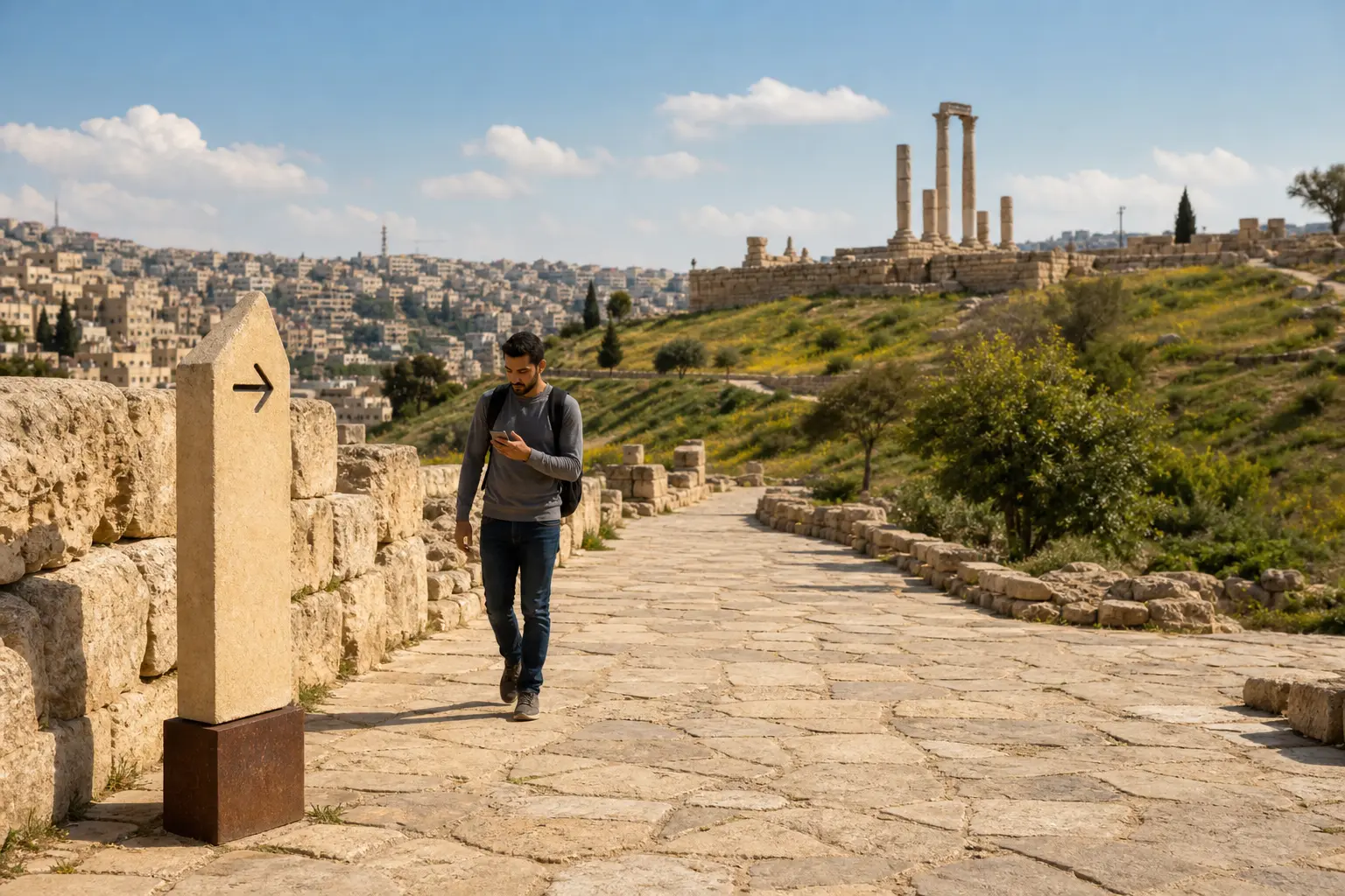 Amman Walk tourist trail Roman Theater Citadel heritage path