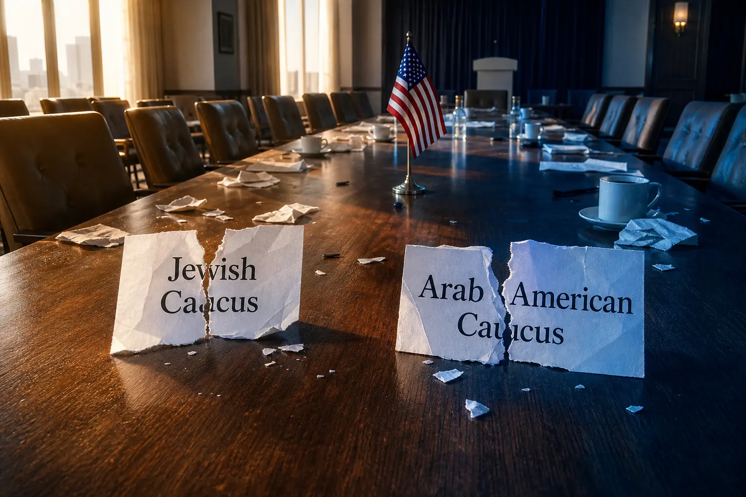 DNC interfaith meeting Austin Israel Gaza language clash