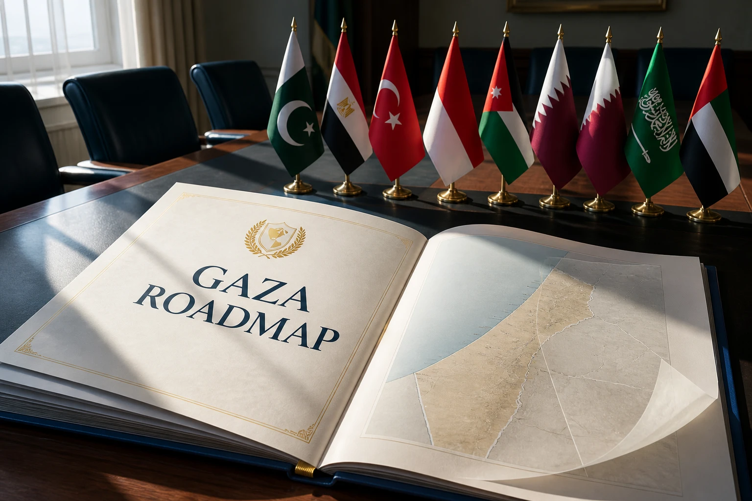 eight Muslim countries joint statement Israel Gaza roadmap rejection