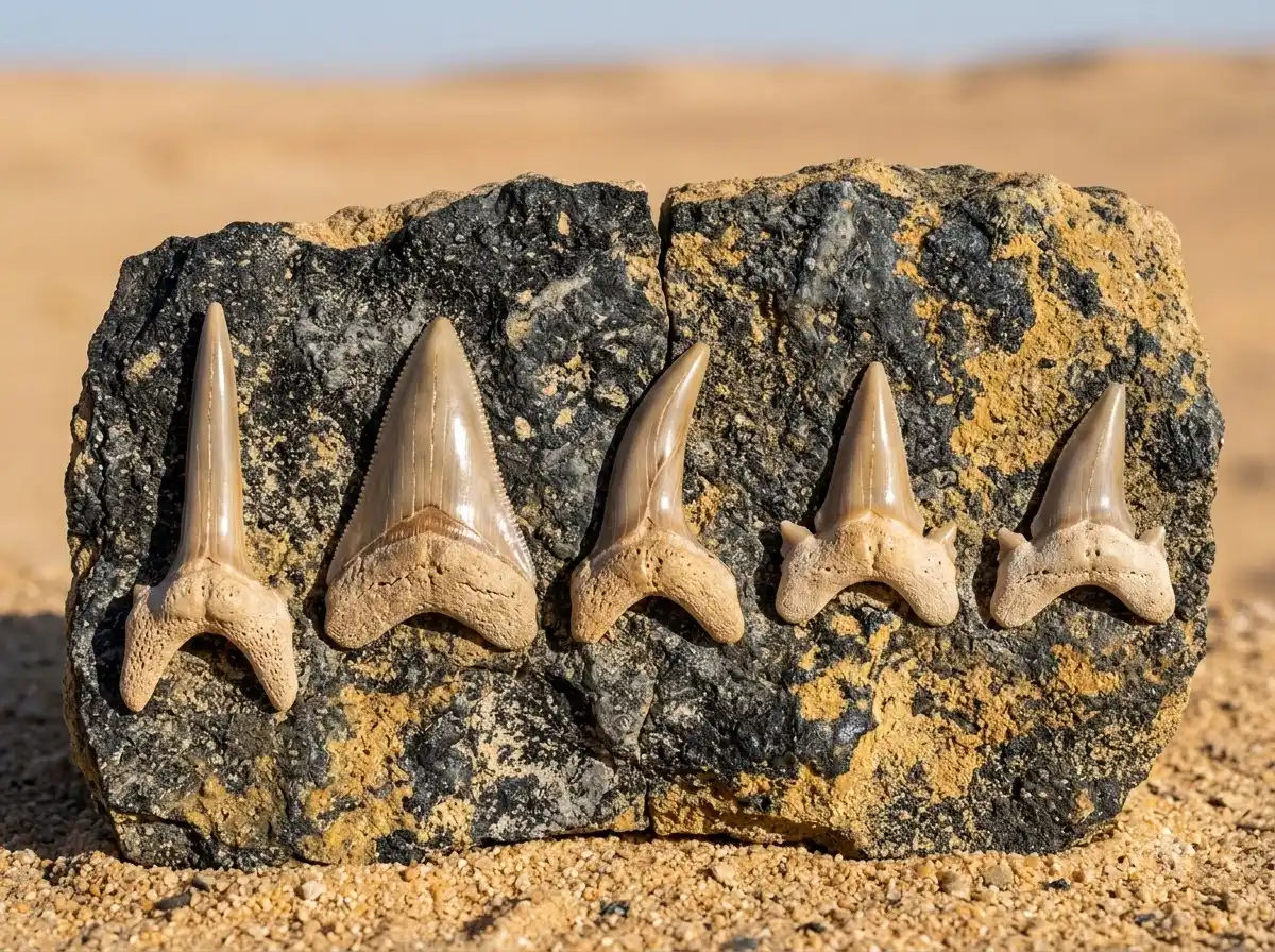 fossil shark teeth Abu-Tartur Duwi Formation Egypt Cretaceous