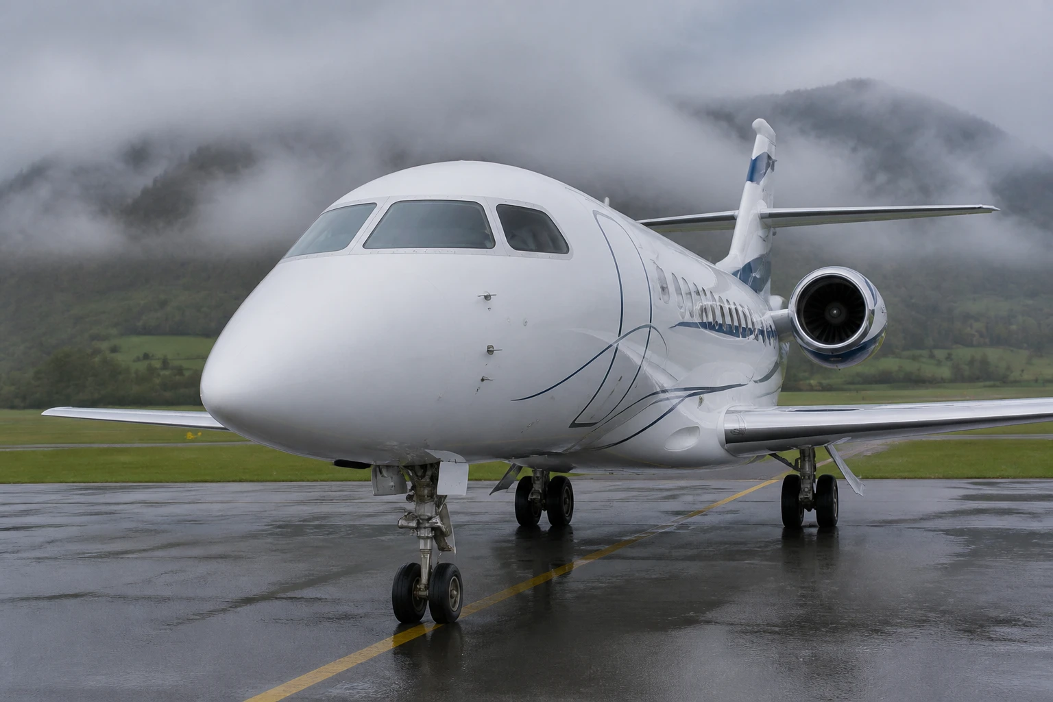 Ireland Falcon 6X government jet without FalconEye fog system