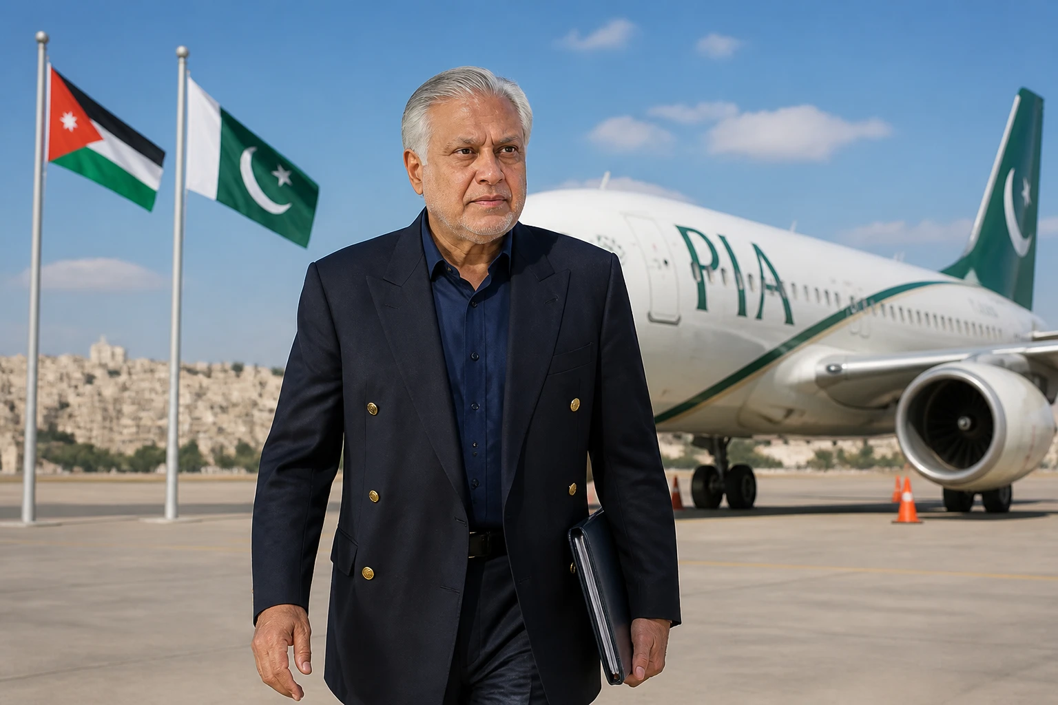 Ishaq Dar Amman Jerusalem ministerial meeting Jordan August