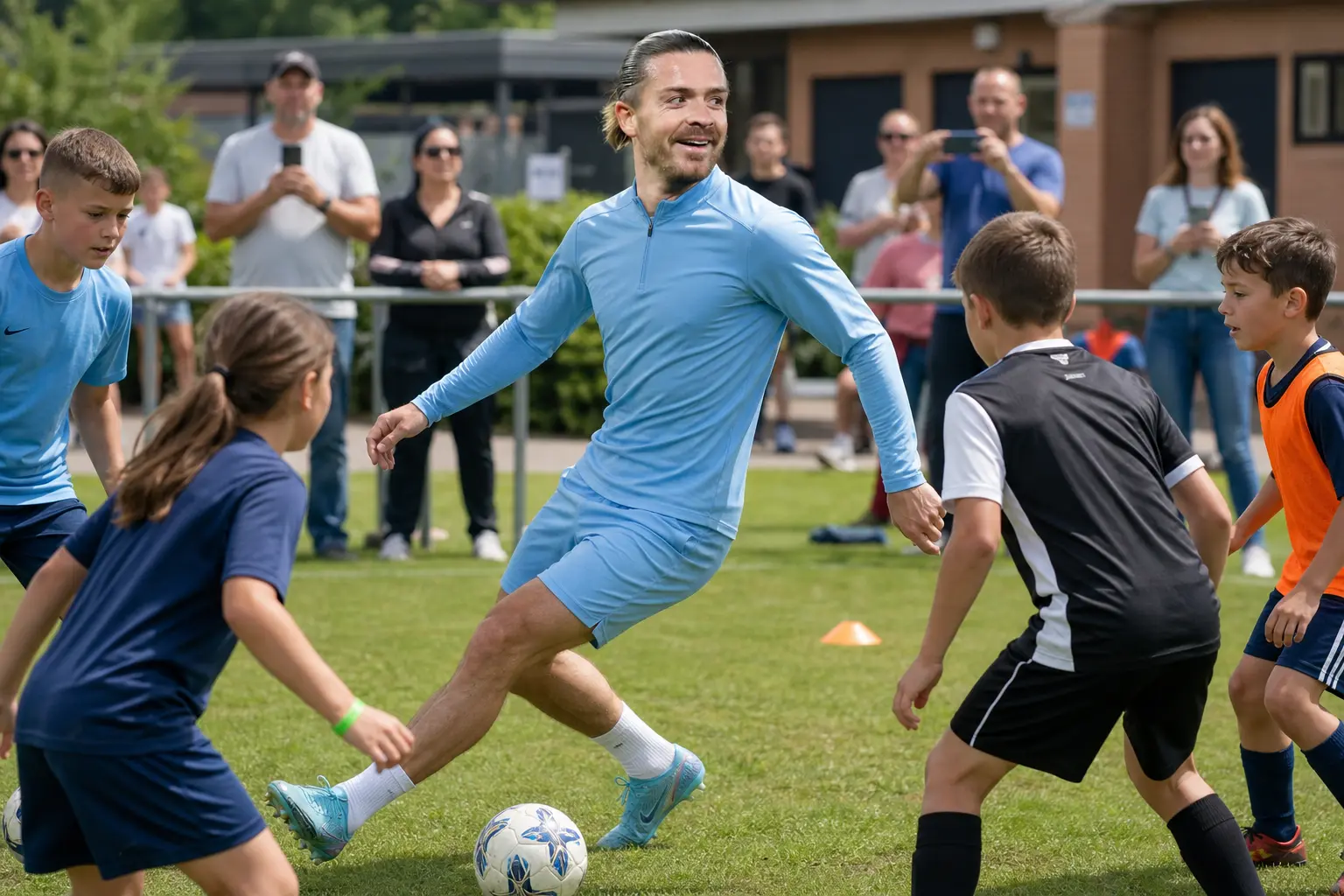 Jack Grealish youth football camp Manchester extra photo costs