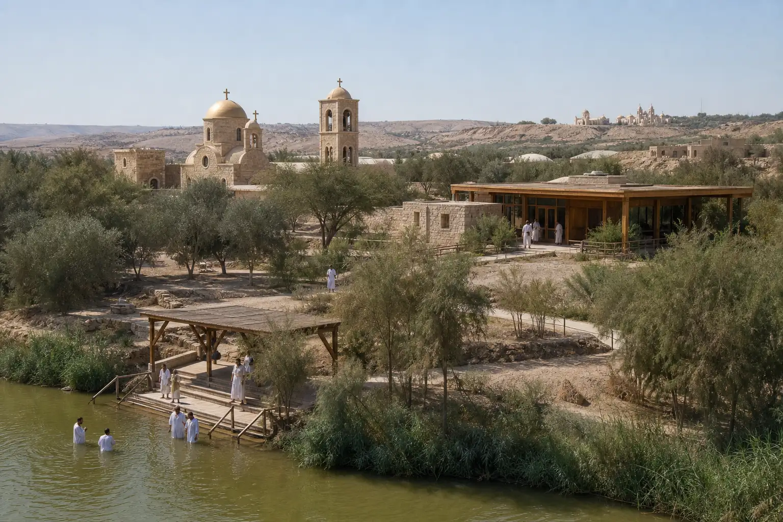 Jordan Baptism Site 2030 pilgrims village museum projects river
