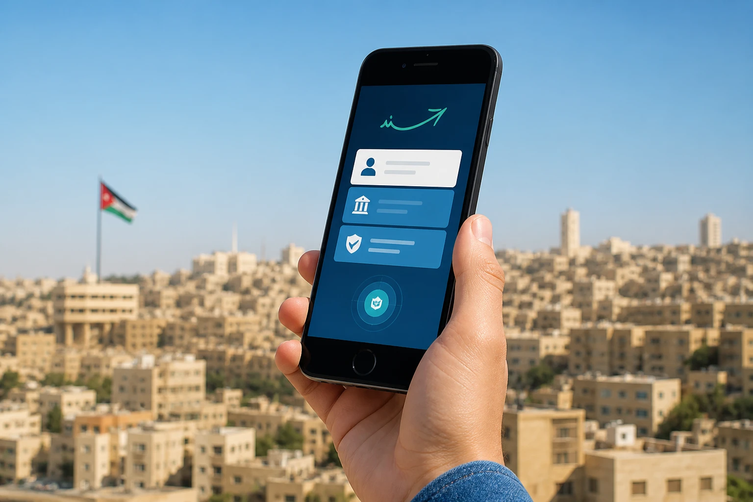 Jordan Sanad digital ID app 85.5 percent government services