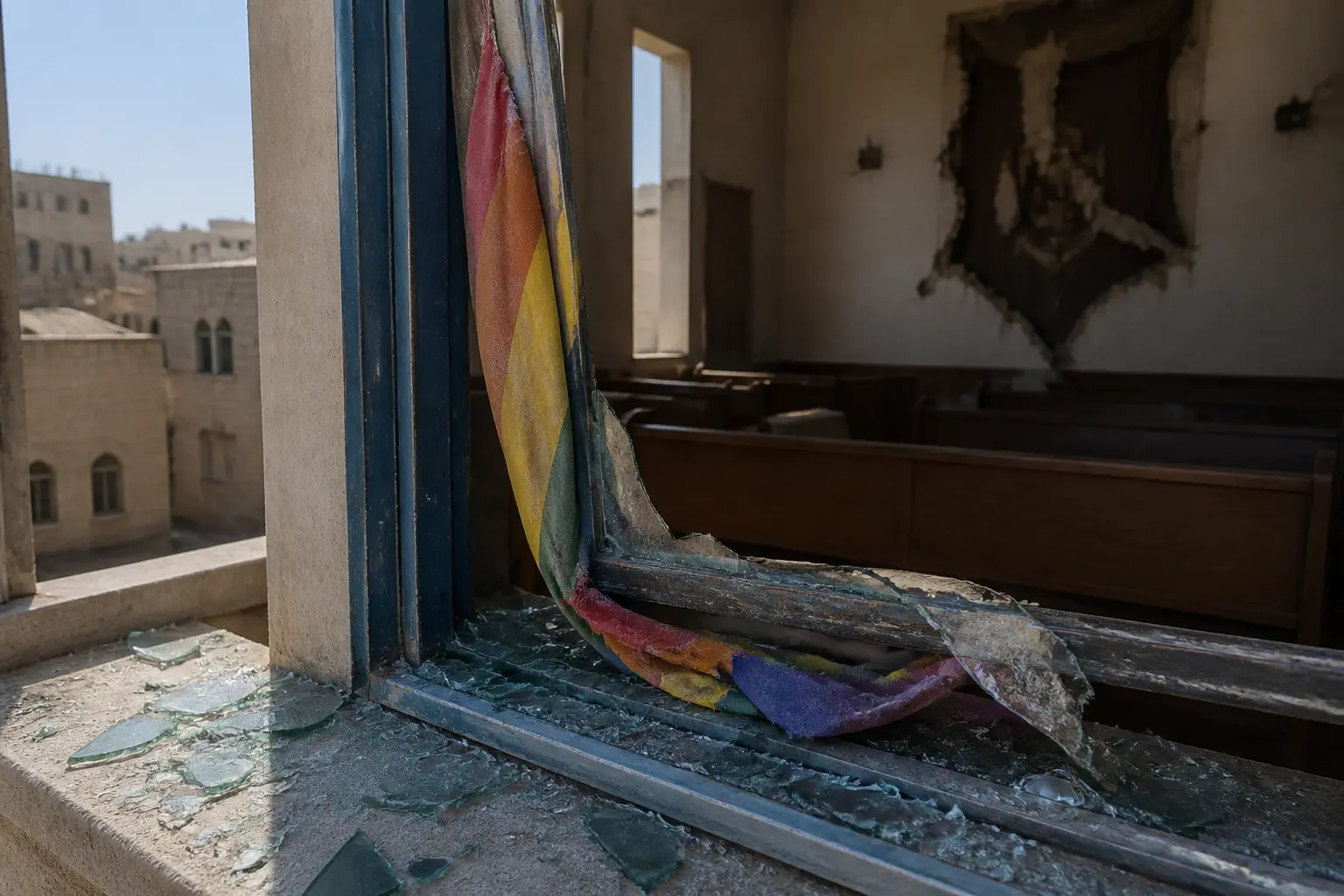 Kol HaNeshama Jerusalem Reform synagogue vandalism Pride flag