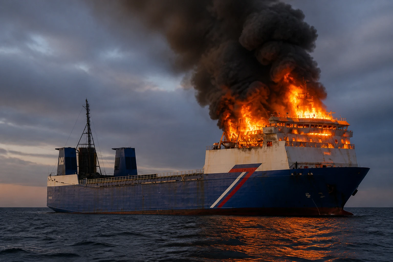 Nadezhda cargo ship fire drone attack Black Sea Novorossiysk