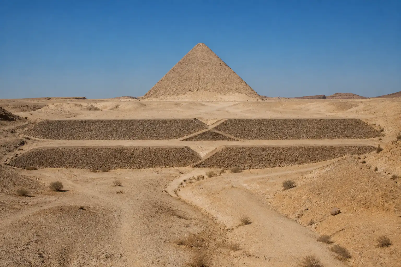 Red Pyramid Dahshur proposed ancient dams water system