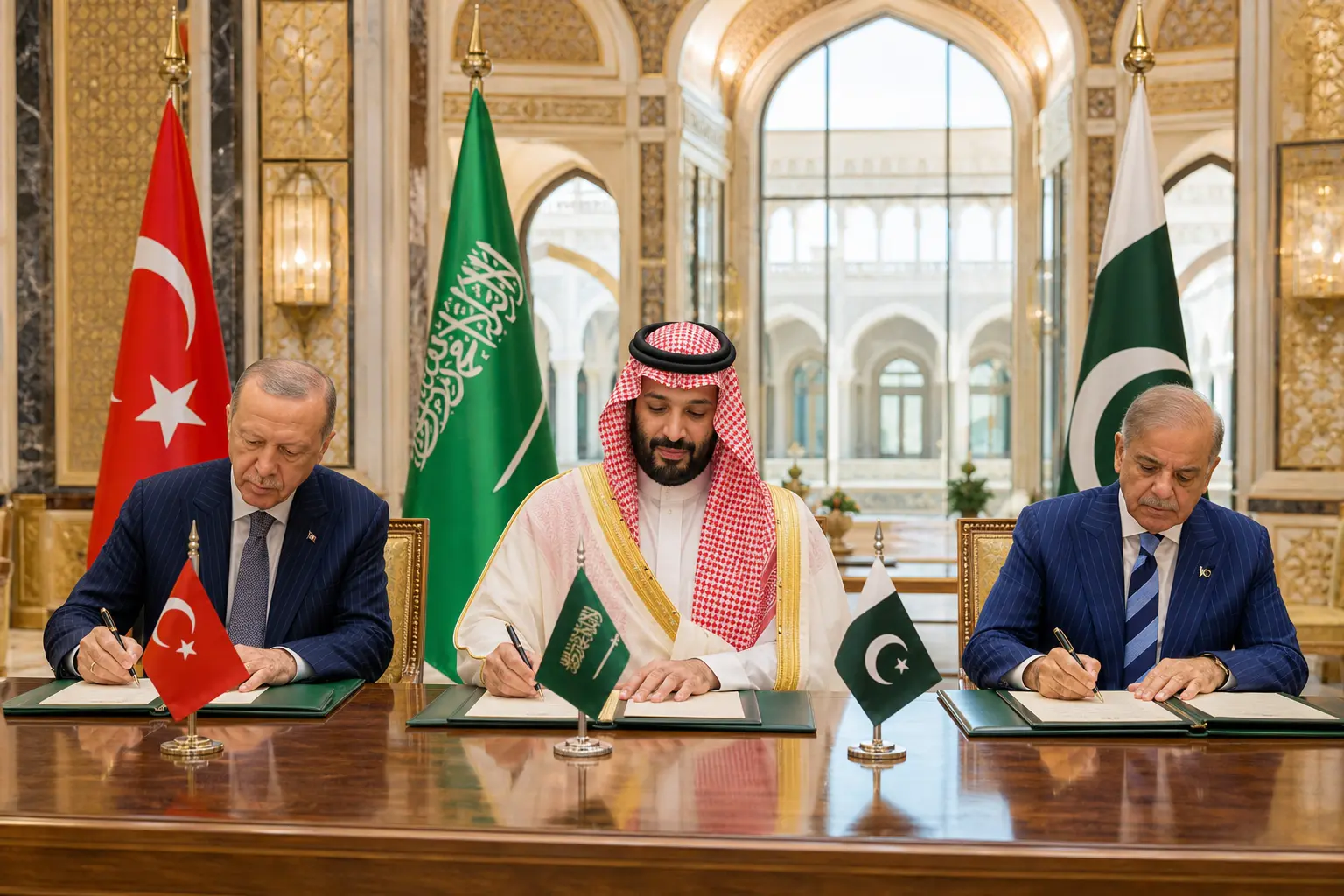 Saudi Pakistan Turkey leaders sign Mecca Joint Defense Agreement