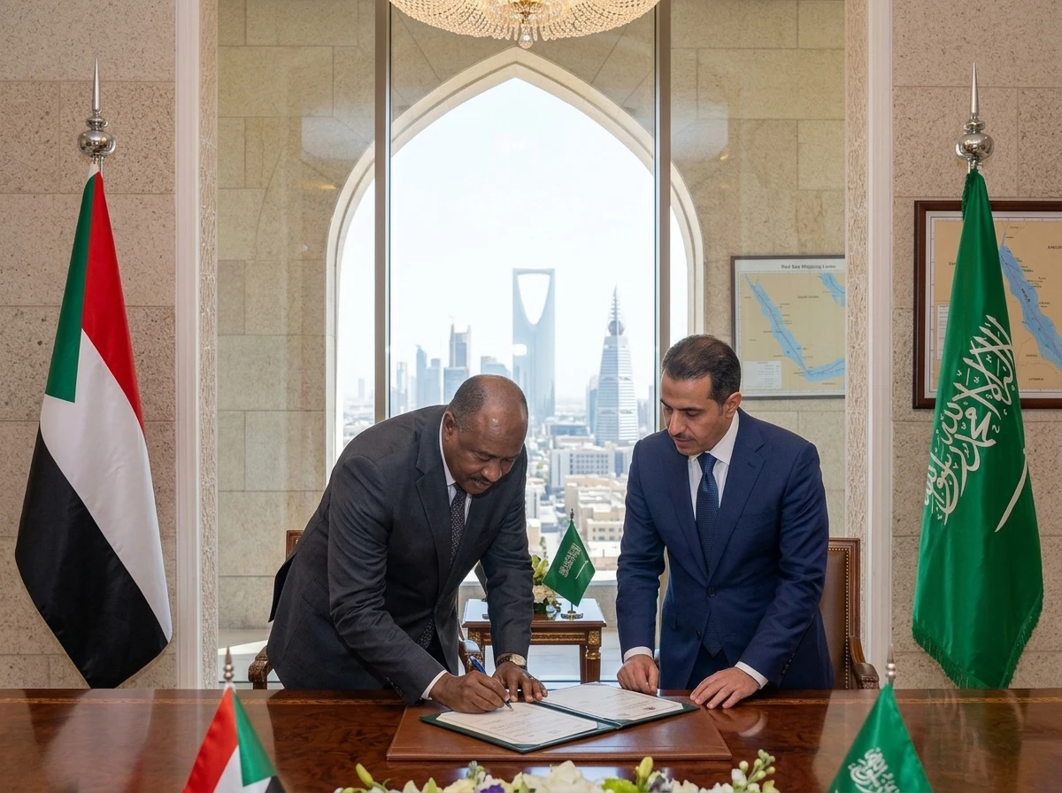 Saudi Sudan coordination council signing Riyadh ministers