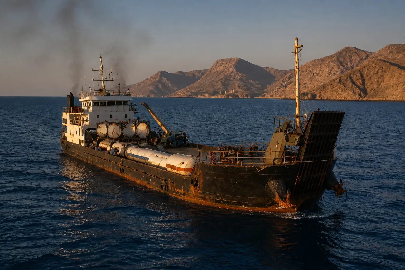 Tihama cargo ship Houthi attack Egypt denial Yemen ferry