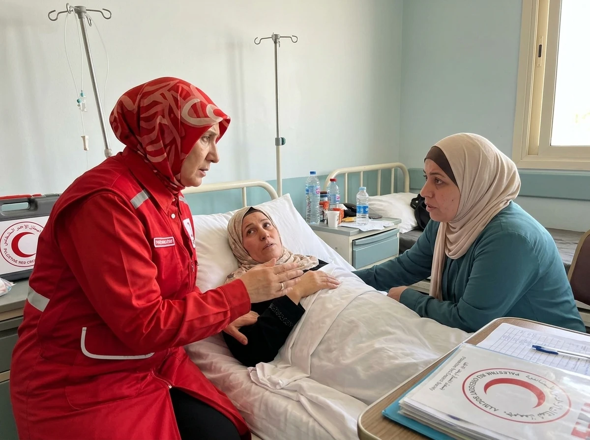 Turkish Red Crescent Fatma Meriç Yılmaz Gaza patients Cairo hospital visit