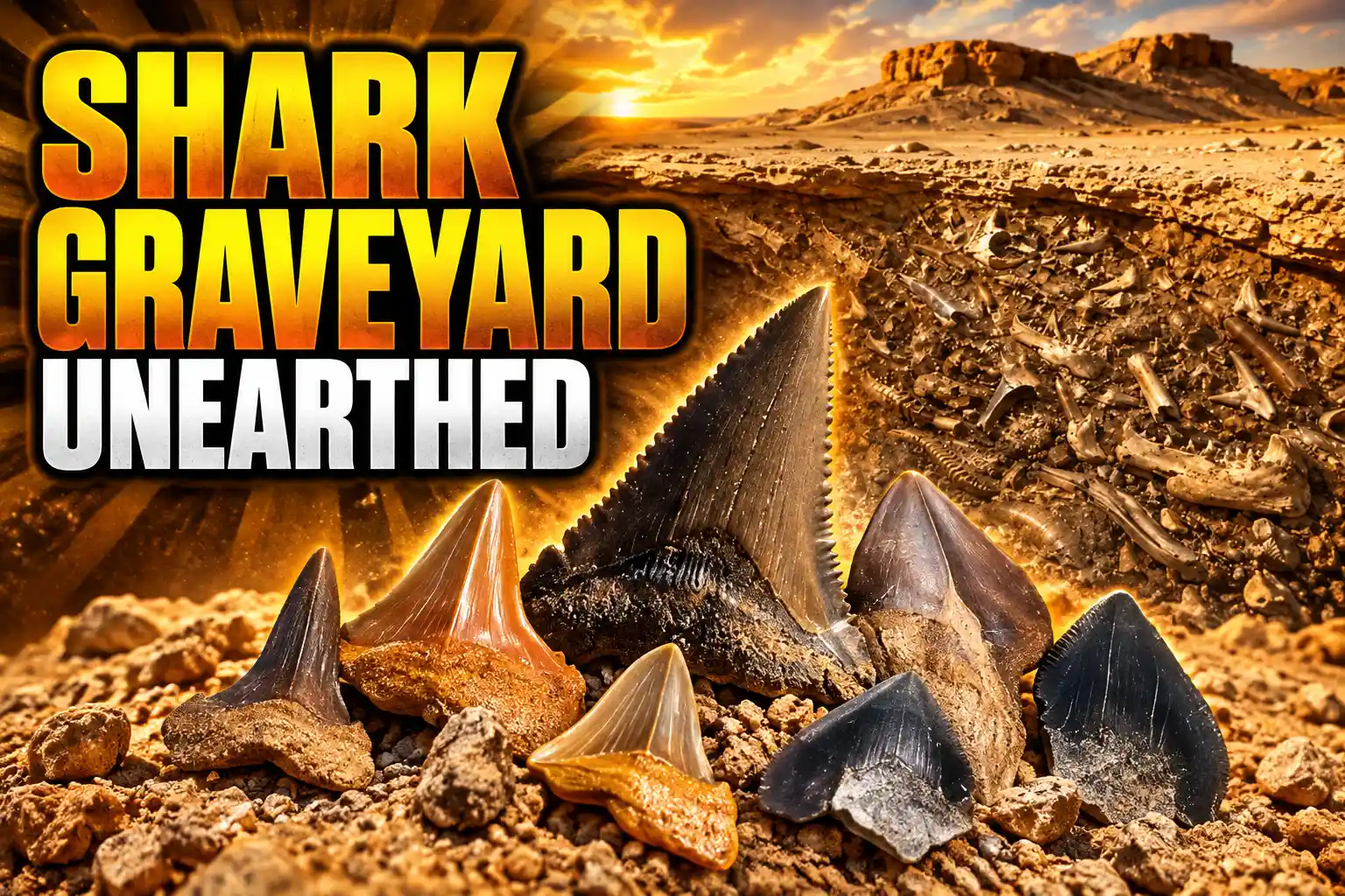 Egypt shark graveyard phosphate mine fourteen teeth