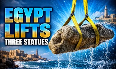 Egypt lifts three Canopus statues from Abu Qir Bay