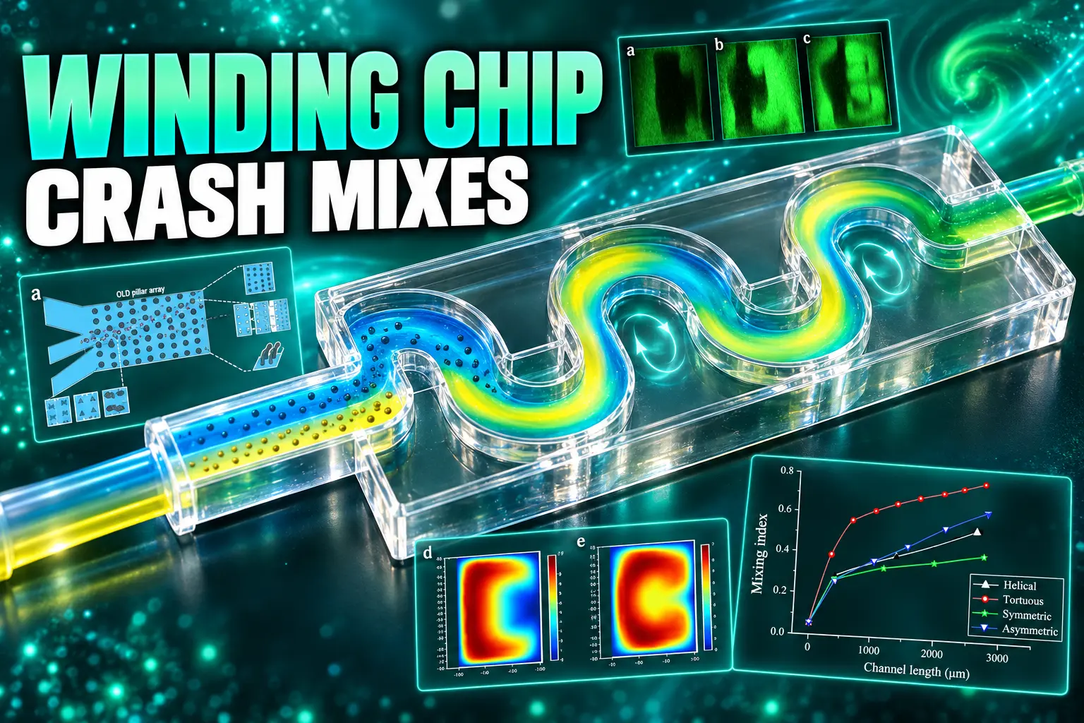 Dean instability tortuous microchannel HKUST mixing study