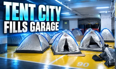 Dizengoff Center Tel Aviv underground parking shelter tents