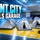 Dizengoff Center Tel Aviv underground parking shelter tents