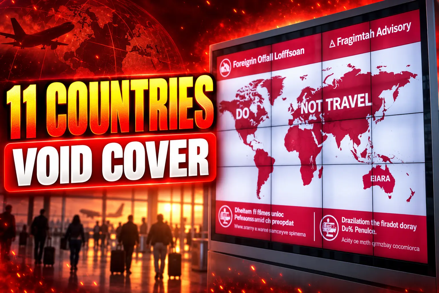Foreign Office 11 country do not travel insurance warning