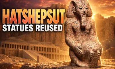 Hatshepsut statues ritual deactivation intact faces Deir el-Bahri