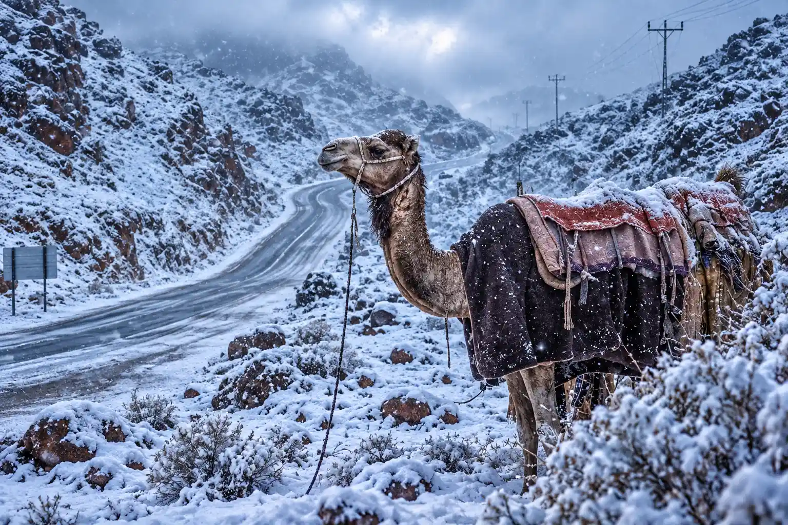 Jabal Al-Lawz Tabuk snowfall Trojena December 2025