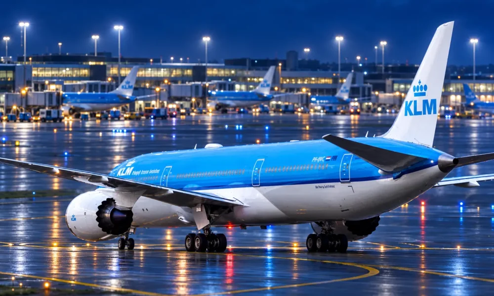 KLM February Tel Aviv Dubai flights parked