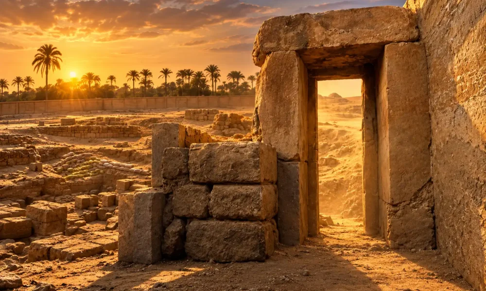Nyuserre valley temple opened at Abu Ghurab