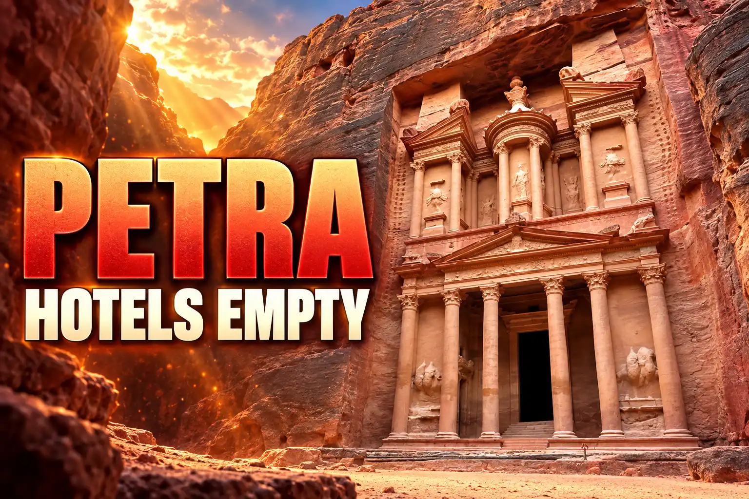 Petra visitor numbers Jordan hotels empty 2026