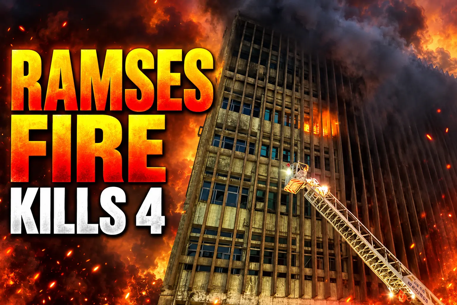 Ramses Exchange fire Cairo internet outage 2025