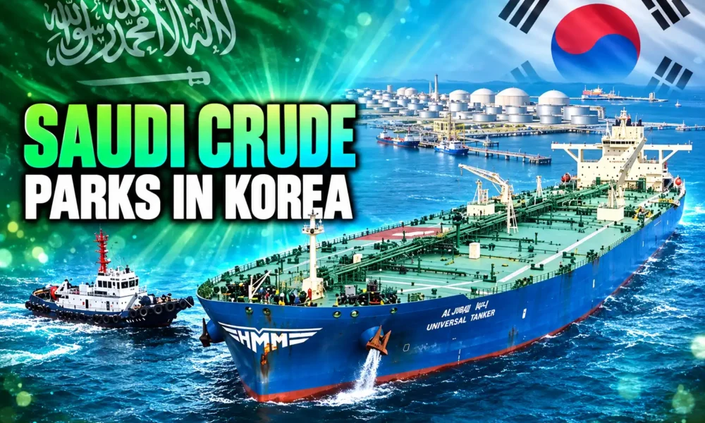 Saudi crude parks in Korea past Hormuz