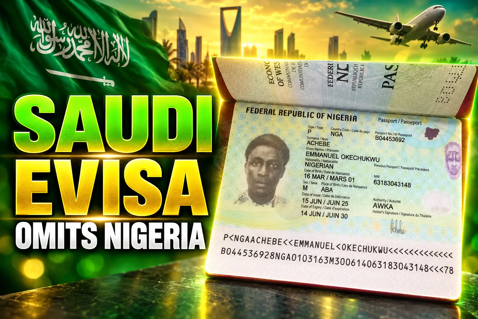Saudi eVisa omits Nigeria nationality list