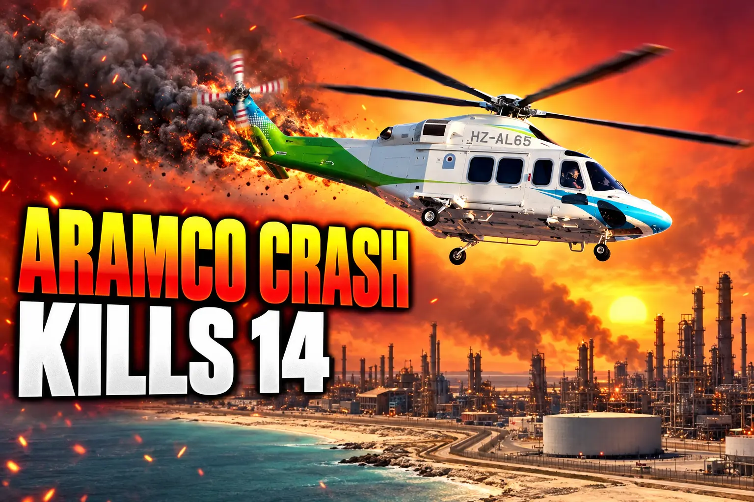 Aramco helicopter crash kills 14 Ras Tanura