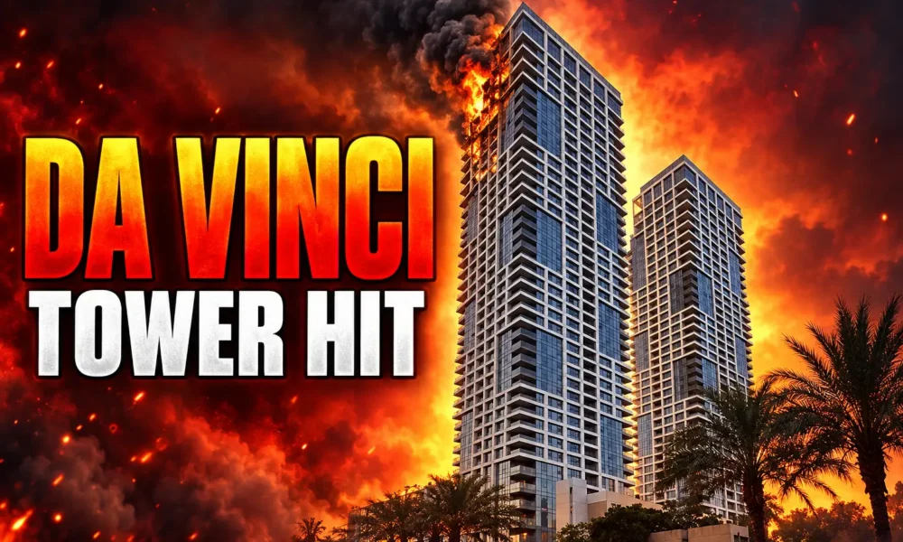 Da Vinci Towers hit by Iranian missile Tel Aviv