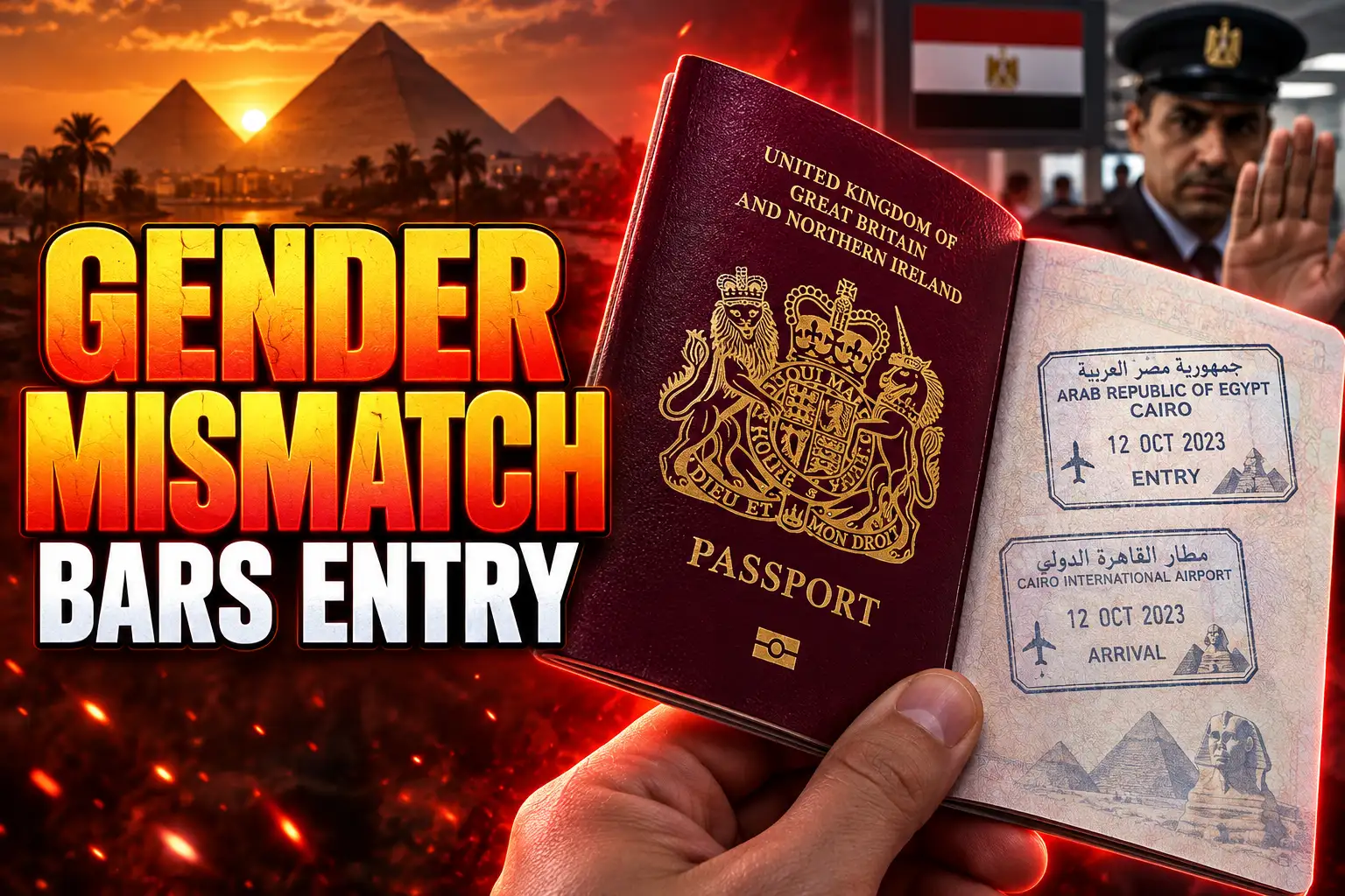 Egypt bars British entry on gender mismatch