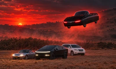 Alef flying car 1000th flight over Tesla Roadster