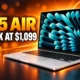 Amazon M5 MacBook Air back at $1099 Prime