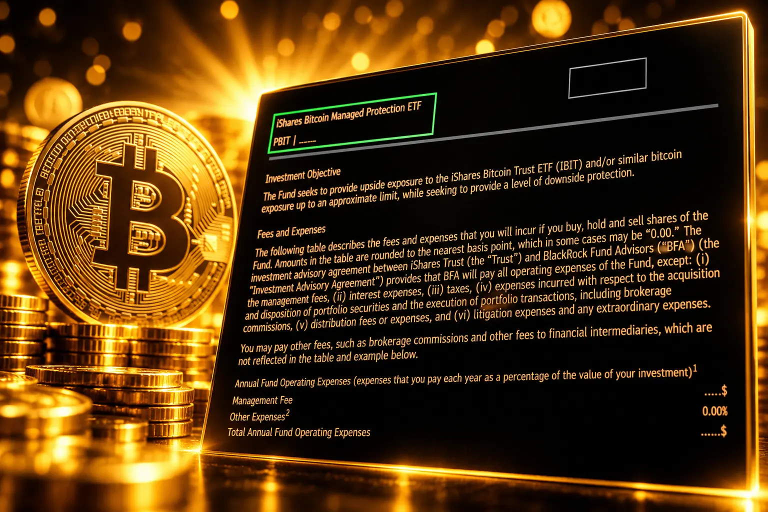BlackRock PBIT Bitcoin managed protection ETF filing