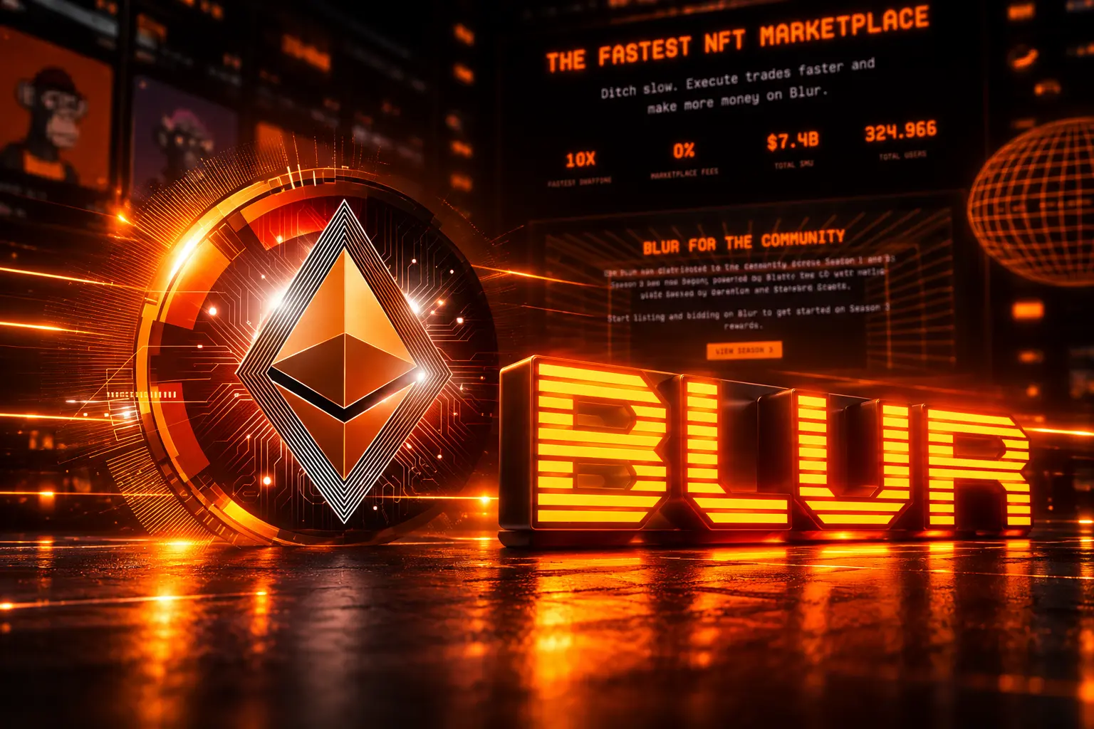 Blur NFT marketplace frontend shutdown November 12