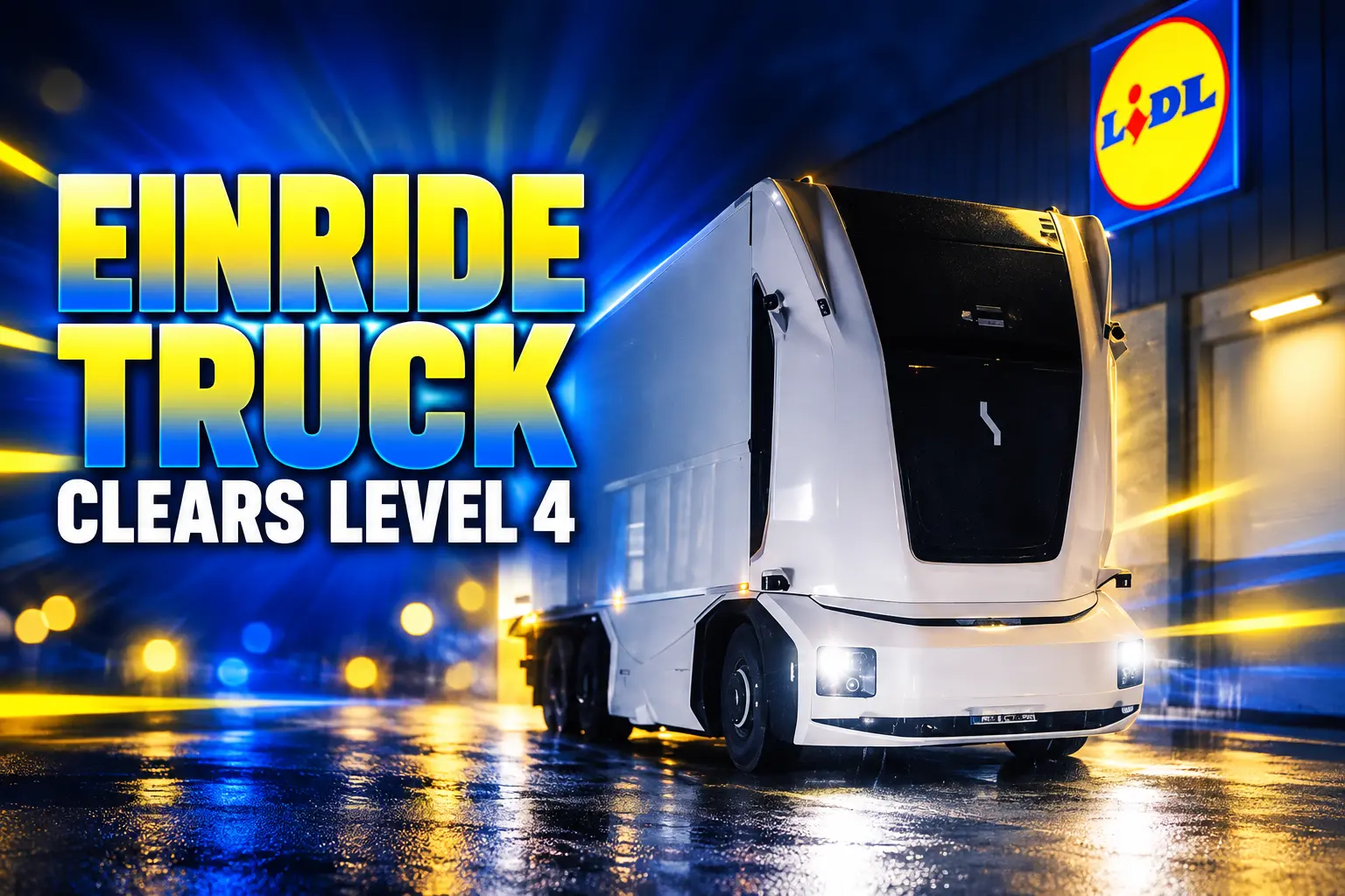 Einride Lidl cab-less Level 4 truck Germany permit