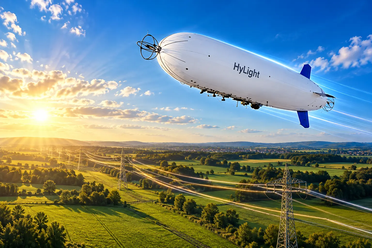HyLight hydrogen airship Series A grid inspection fleet