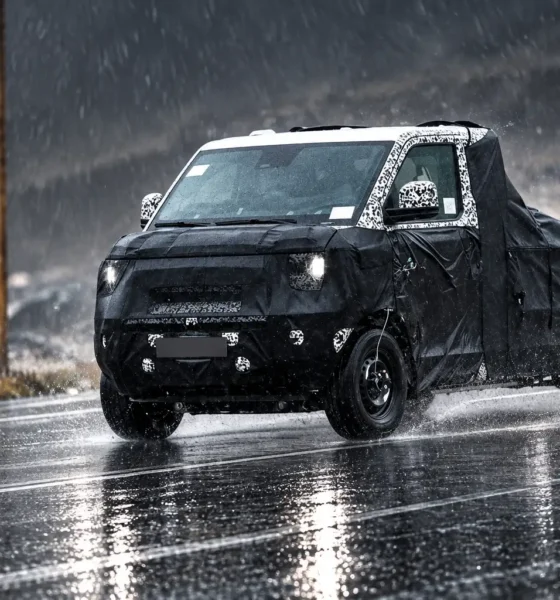 hyundai porter ev camouflage spy truck europe testing